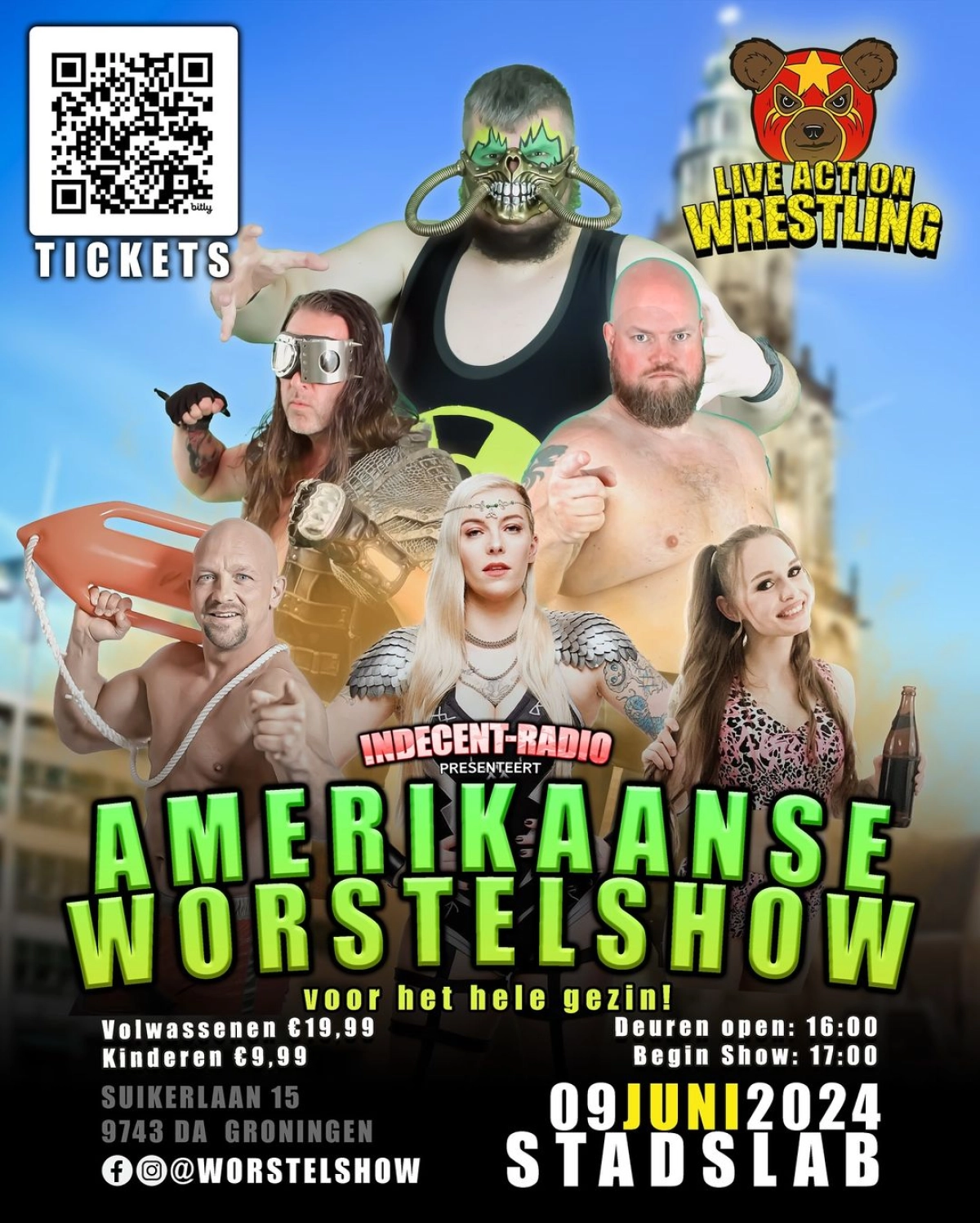 Live action wrestling